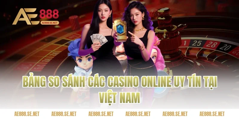 Bảng so sánh các casino online uy tín tại Việt Nam