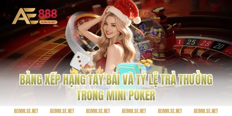 Bảng Xếp Hạng Tay Bài Và Tỷ Lệ Trả Thưởng Trong Mini Poker